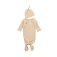 thumbnail image 2 of SUNSIOM Baby Ribbed Cloth Sleeping Bag, Solid Color Open Front Bunting with Cap, 2 of 7