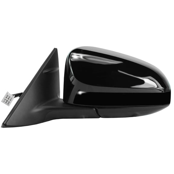 70654T - Fit System Driver Side Mirror for 12-14 Toyota Camry Sedan, black w/ PTM cover, w/o Blind Spot Detection, foldaway, Heated Power