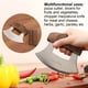 thumbnail image 4 of Cuchillo de cocina MaHoo Mezzaluna con mango de madera de nogal y hoja de acero, 4 of 7