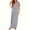 Gray women's maxi dress summer a1, variant on Women's Casual Maxi Dresses Round Neck Short Sleeve Solid Flowy Long Vacation Dress Lightweight Summer Beach Sundresses, Red 2XL