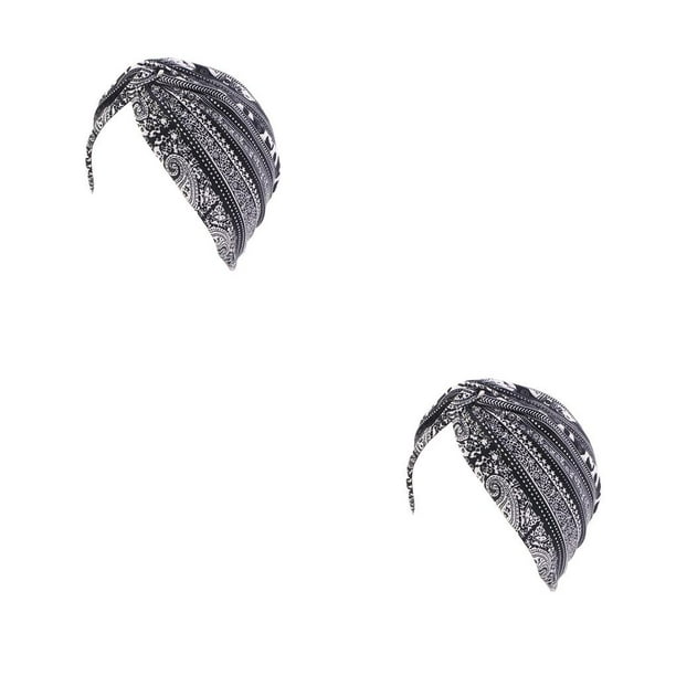 Qarigey Pañuelos para la cabeza para mujer, estilo bohemio, gorro plisado multiusos para dormir, tocados de moda, accesorios de ropa, regalos tipo 2 Tipo 2 2piezas Qarigey CBP362320