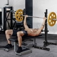 thumbnail image 5 of ZYPPP 2PCS Adjustable Squat Rack Stand – Heavy-Duty Barbell Bench Press Rack with 550Lbs Weight Capacity, Height-Adjustable Home Gym Rack for Squats, Bench Press, Weightlifting & Strength Training, 5 of 17