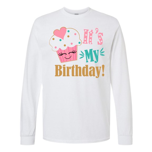 Inktastic It's My Birthday Cupcake Long Sleeve T-Shirt