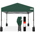 thumbnail image 3 of Best Choice Products 8x8ft Easy Setup Pop Up Canopy w/ 1-Button Setup, Wheeled Case, 4 Weight Bags - Dark Green, 3 of 10