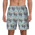 thumbnail image 2 of Picia Sea Otter pattern Mens Swim Trunks with Compression Liner Stretch Beach Shorts Quick Dry with Zipper Pockets No-Chafing Board Shorts-XX-Large, 2 of 9