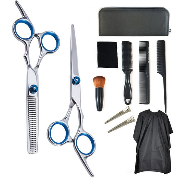 Tijeras de peluquero de acero inoxidable, 11 tijeras de corte de pelo, juego de tijeras de peluquería, kit de tijeras de corte de pelo, diseño de próxima generación