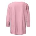thumbnail image 5 of SwiftWear Women's Breast Cancer Awareness Ribbon 3/4 Length Sleeve Crewneck Graphic Tops Loose Fit Soft Casual Tee Shirts Pink, 5 of 5
