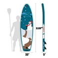 thumbnail image 2 of Inflatable Stand Up Paddle Board for Adults SUP - Lightweight Durable Design with 3 Fins, Adjustable Paddle, Pump & Backpack - Antique Blue Green, 2 of 7