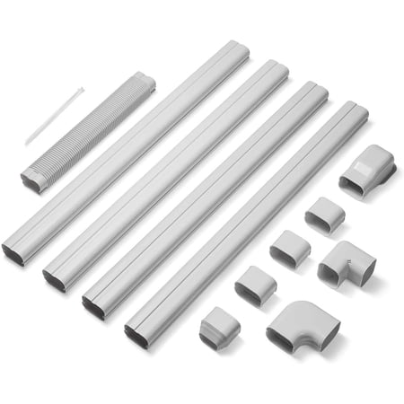 turbro 3 w 14 l decorative pvc line cover kit for mini split and central air conditioners  ac heat pumps systems 3  w 14  l
