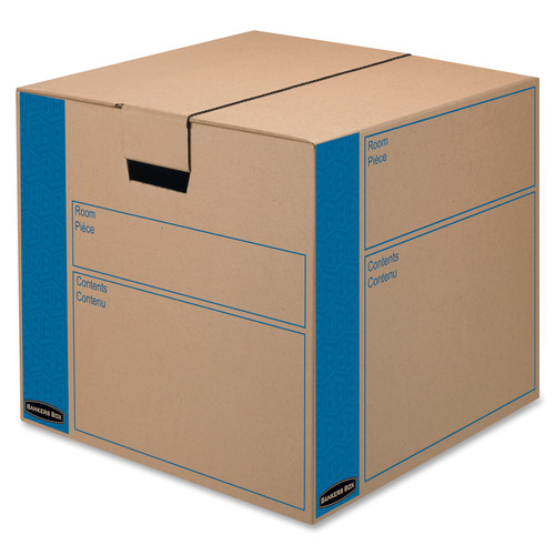 SmoothMove Prime Moving Boxes, Medium Internal Dimensions: 18" Width x 18" Depth x 16" Height - External Dimensions: 18.1" Width x 18.8" Depth x 16.6" Height - Lid Lock Closure - Medium Duty - Card