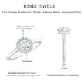 thumbnail image 5 of Rosec Jewels Minimalist Diamond Halo Promise Ring for Women - EF-VS Quality - Ready to Gift, 14K White Gold, US 5.00, 5 of 8