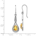 thumbnail image 4 of Auriga Fine Jewelry 925 Sterling Silver Rhodium-plated CZ and Citrine Dangle Earrings for Women, 4 of 6