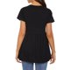 thumbnail image 5 of Camiseta de manga corta con cuello en V y cordones para mujer, informal, acampanada, 5 of 8