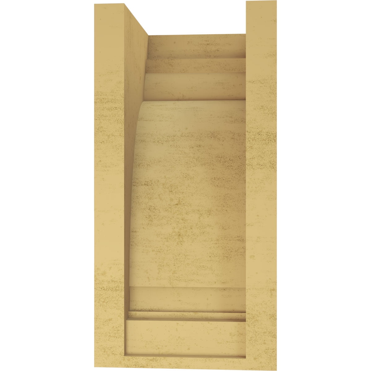 6"W x 6"D x 12"H Wide Hughes Rough Cedar Woodgrain TimberThane Corbel, Primed Tan