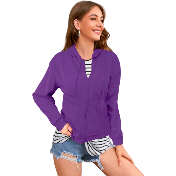 Sudadera Mujer Capucha Y Cierre Con Interior Térmico Abrigo