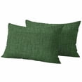 thumbnail image 2 of Pack of 2 Outdoor Pillow Covers 20x12 Inch Waterproof Dark Green Burlap Texture Throw Pillow Covers,Decorative Couch Pillow Shams Protectors Farmhouse Vintage Green Patio Pillowcases Cushion Covers, 2 of 8