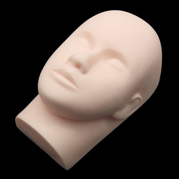 NICEXMAS Beige Silicone Mannequin for Makeup Practice, Professional Training Tool, 1 Set for Beauty Students and Artists