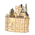 thumbnail image 3 of Calendario de adviento de madera, decoración navideña tradicional resistente con 24 cajones, decoración LED para el hogar para fiestas, festivales y, 3 of 10