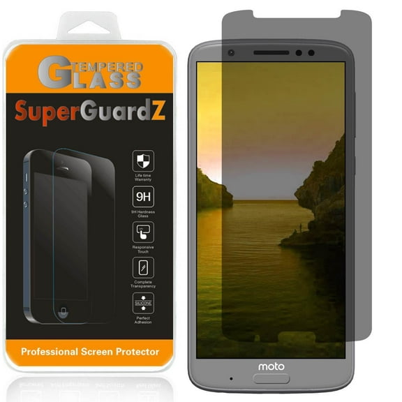 For Motorola Moto G6 - SuperGuardZ Privacy Anti-Spy Tempered Glass Screen Protector, 9H, Anti-Scratch, Anti-Bubble, Anti-Fingerprint