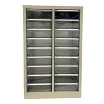 PreAsion Office Metal File Cabinet 18 Medium Drawers without Door File Storage Drawer Cabinet