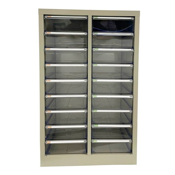 PreAsion Office Metal File Cabinet 18 Medium Drawers without Door File Storage Drawer Cabinet