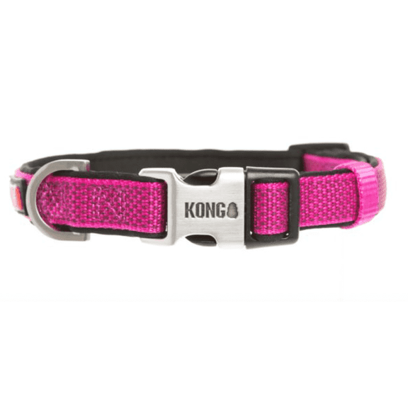 KONG Comfort Padded Dog Collars Metal Buckle PINK XL