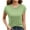Army Green, variant on Yellow L WIZUTIZ Going Out Tops for Women Holiday Saving Plus Size Tshirts Short Sleeve Lightweight Cotton Soft Ladies Blouse Loose Fit Solid Tops Casual Summer-Beach T-shirt Flowy Plain Round Neck S