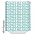 thumbnail image 1 of Cortina de ducha DEKAXID con diseño retro de rombos y cuadros, de alta calidad, impermeable, para baño, estilo sencillo, 1 of 5
