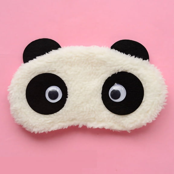 NFTIGB Cute Cotton Plush Eye Mask, Portable Shading Sleep Eye Cover for Bedroom and Office, Breathable Blindfold Eyeshade for Travel, 7.3 inches / 18.5 cm, Sleep Support Mask