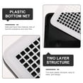 thumbnail image 5 of MUSEYA Small Animal Corner Litter Pan Rabbit Litter Box Black and White PP 1Pack, 5 of 8