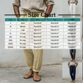 thumbnail image 3 of Iugvhana Mens Cotton Linen Lounge Pants Casual Loose Fit Elastic Waist Pockets Beach Pants Pure Color Comfortable Breathable Trousers Black XXXXXL, 3 of 6
