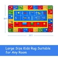 thumbnail image 5 of Assile 5'x 7' ABC Educational Area Rug Kids Rugs Soft Velvet Educational Area Rug for Children Bedroom Nursery Playroom Classroom, 5 of 7