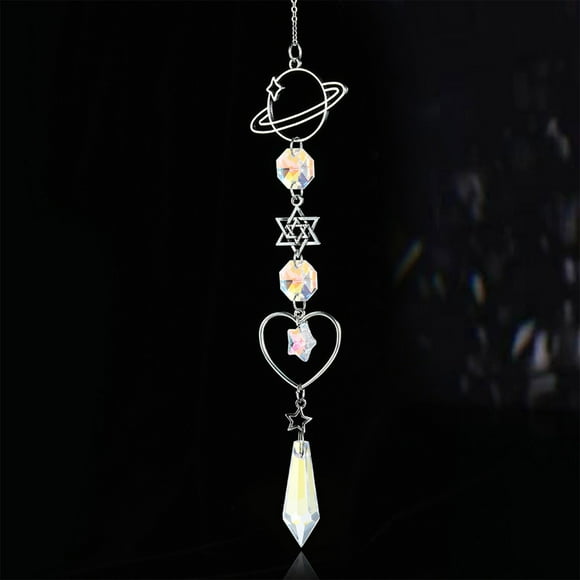 Crystal Suncatchers Hanging Wind Chime Style Garden Suncatcher Rainbow Handmade Gold Plated Suncatcher