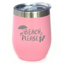 Bevvee Insulated Wine Tumbler 12 oz Beach Please Beach Lover Gifts Tumblers