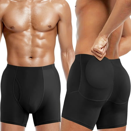 

MOLUTAN Shaping Underwear for Men Boxer Briefs Tummy Control Body Shaper Enhance Butt Lifter Shapewear with Removable Padded