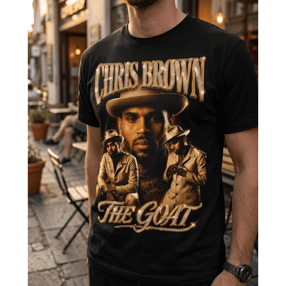 Vintage Chris Brown The GOAT Bootleg Rap Tee - Retro R&B Hip Hop Graphic T-Shirt