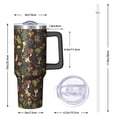 thumbnail image 3 of Cute Mushroom Pattern 40oz Travel Cup Double Wall Stainless Steel Vacuum Insulated With Handle Flip Straw Lid Leak Proof Great for Adults, 3 of 5