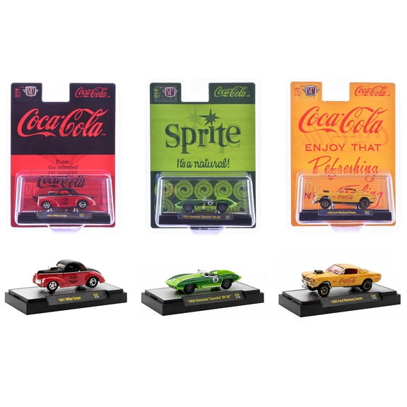 "Sodas" Set of 3 pieces Release 50 Limited Edition to 10000 pieces Worldwide 1/64 Die Cast Model Cars by M2 Machines