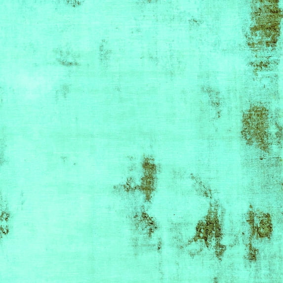 Ahgly Company Machine Washable Indoor Square Abstract Turquoise Blue Modern Area Rugs, 8' Square
