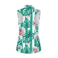thumbnail image 3 of Uorisanigo Palm Leaf Golf Women's Golf Sleeveless Shirt Size XL Comfortable Versatile Athletic Workout Tops Quick Dry Soft Patriotic Quarter Zip Pullover for Women, 3 of 7
