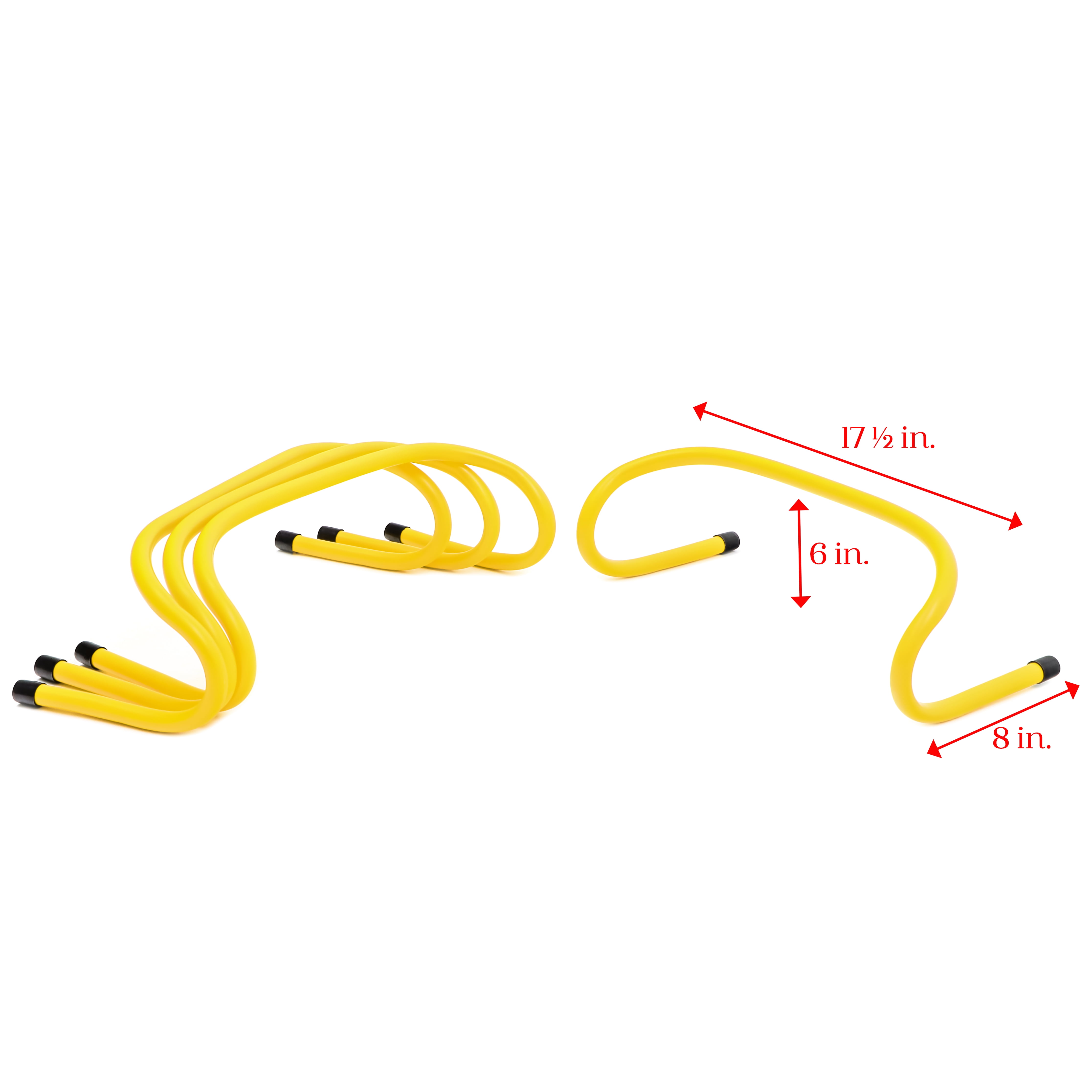 Speed Training Hurdles Pack of 5 - 6 Inch By Trademark Innovations (Yellow)
