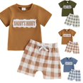 thumbnail image 3 of Tkrady Toddler Boys Fashion Outfits Spring Summer Funning Embroidered Short Sleeve T Shirt Tops Shorts 2 Piece Set, Sizes 0-24 Months, 3 of 5