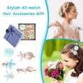 thumbnail image 6 of 5pcs Seashell Starfish Hair Clips Princess Enamel Headwear Shell Pearl Rhinestone Mermaid Hairpins Wedding Beach Hair Accessories for Women Summer Styling Decor, 5 Styles, 6 of 9