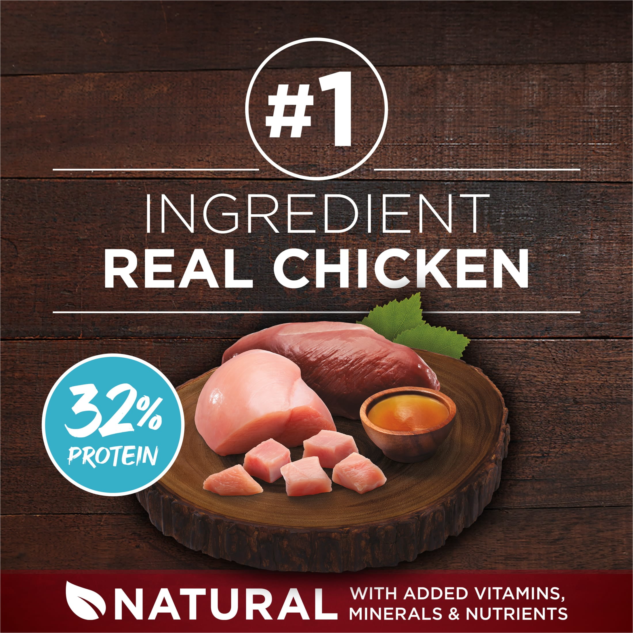 Purina ONE True Instinct with Real Chicken and Duck High Protein Dry Puppy Food Formula Natural with Added Vitamins, Minerals and Nutrients, 15 lb. Bag