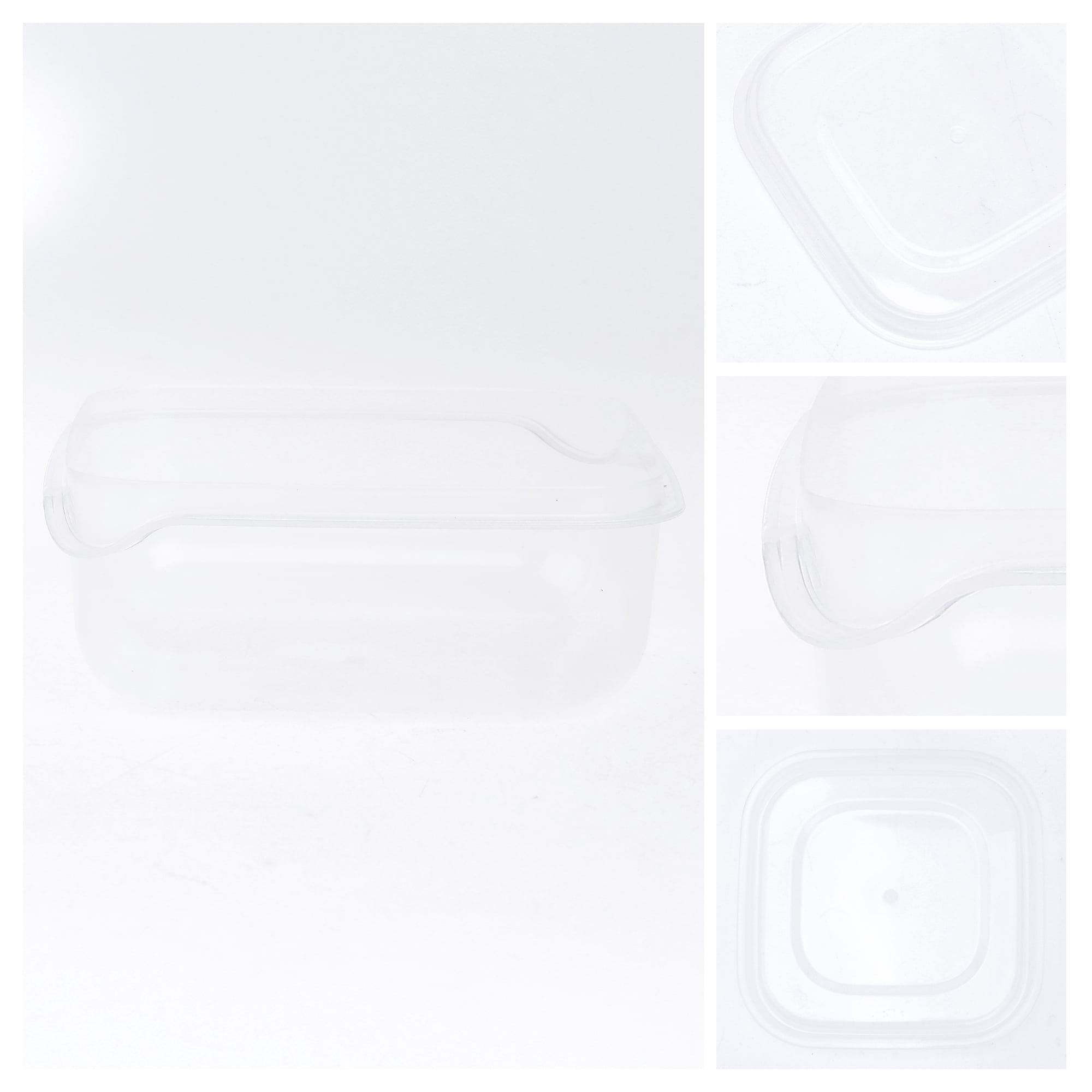 Unique Bargains 10 Packs Meal Prep Food Containers 5.3*5.3*2.1 in Transparent