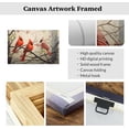 thumbnail image 5 of ZHONGYUTONG Vintage Cardinal Wall Art Pictures of Red Birds Cardinal on Branch Painting Rustic Elegant Bird Canvas Winter Animal Artwork Print Framed (16.00" x 24.00"), 5 of 5