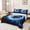 Black Blue 01, variant on Feelyou Fire Basketball King Sheets for Boys, Cool Flame Bedding, Blue Orange, 4pcs, 1 Flat Sheet, 1 Fitted Sheet and 2 Pillowcases