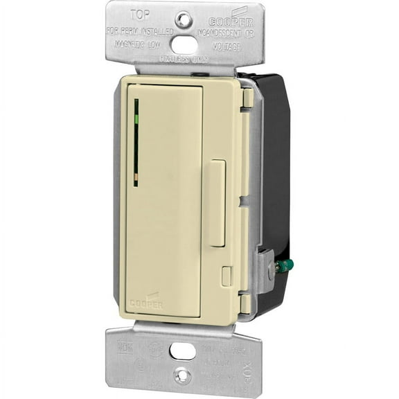 Cooper Accell AIM06-V-K Ivory Master Smart Dimmer Light Switch 600W 120V Magnetic Low Voltage