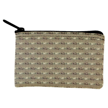 Tan Coin Set - Grizzly Bear Adirondack Pattern Tan Coin Purse