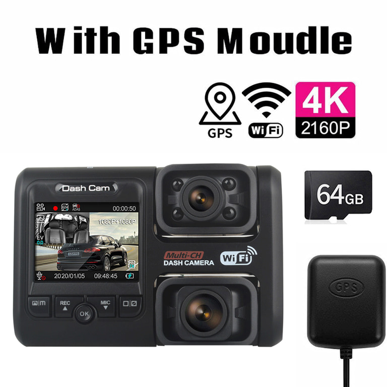 4 Channel 1080p+1080p+1080p+1080p Wifi Gps Car Dvr Dual Lens 8